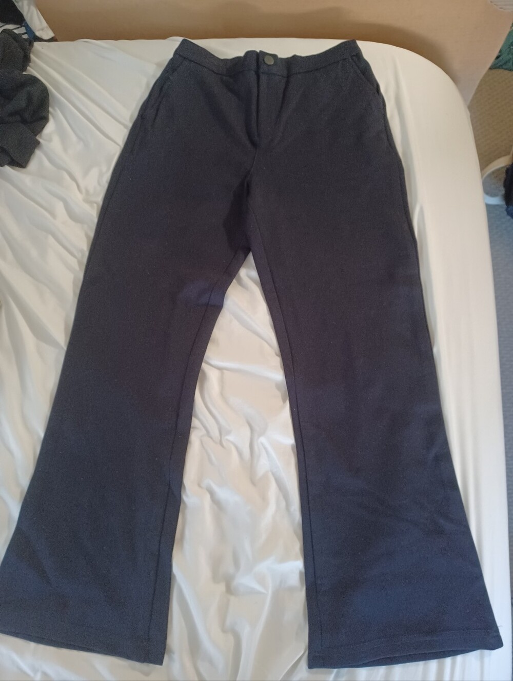 ELLEVEN Women’s Navy Blue Wide Leg Dress Pants Medium Stretch